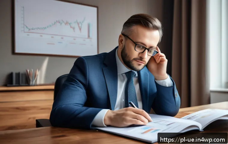 행동재무학에서의 신뢰성 있는 정보 찾기 - A professional financial expert in a modern Warsaw office, surrounded by books on behavioral finance...